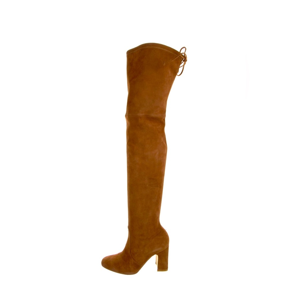 Stuart Weitzman Suede Over-The-Knee Sock Boots - image 1